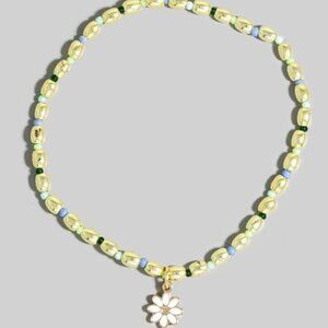 AMANI BLUE BEADED FLOWER CHARM BRACELET